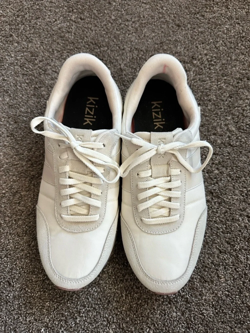 Kizik Monaco Hands-Free Sneakers White Suede Men’s 11 Women’s 12.5